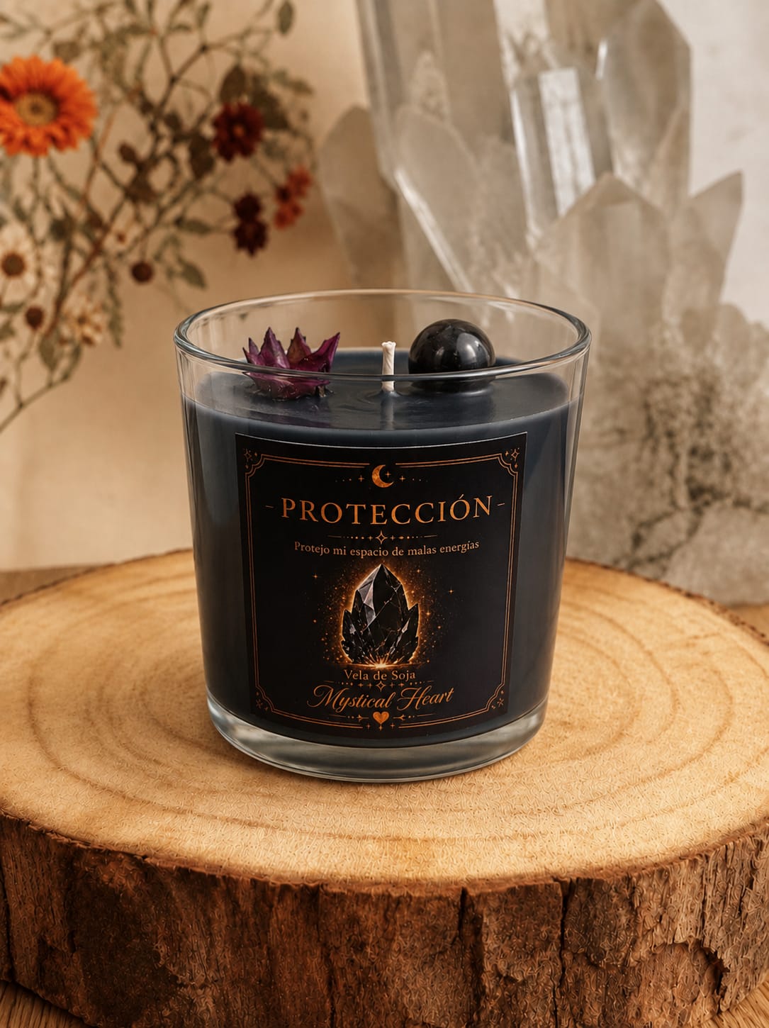 🖤 Vela de  Obsidiana – Protección Energética